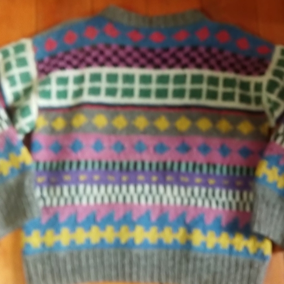 Justicia Vintage Hand Knit Sweater Ecuador Wool - Picture 6 of 6